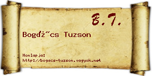 Bogács Tuzson névjegykártya
